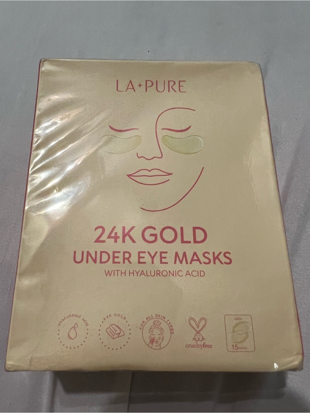 24K Gold Under Eye Masks - Gold